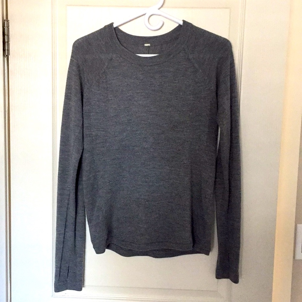 Soft grey crew neck sweater